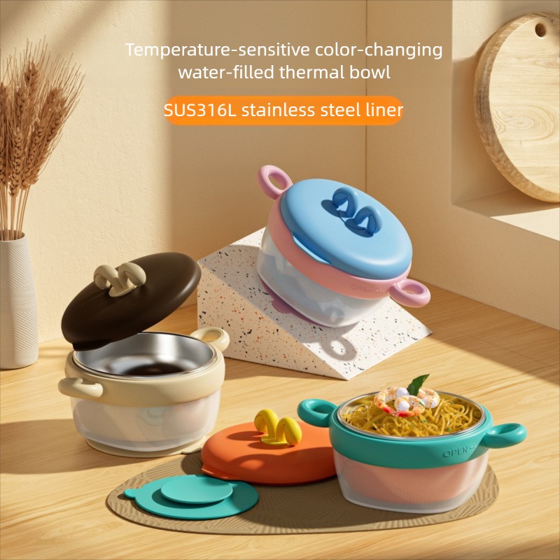 Teberro Insulated Baby Bowl - Cute Crab - Shaped Design with Anti - slip Base - Image 2