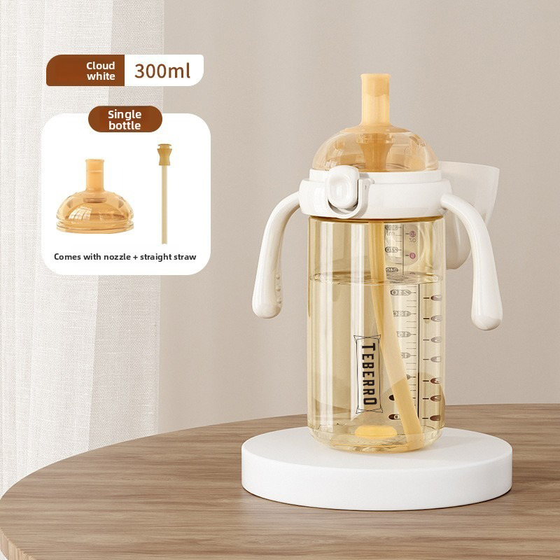 Teberro Baby Bottle - PPSU Material, Dual - Handle, One - Click Flip, Clear Gradient Markings (2)