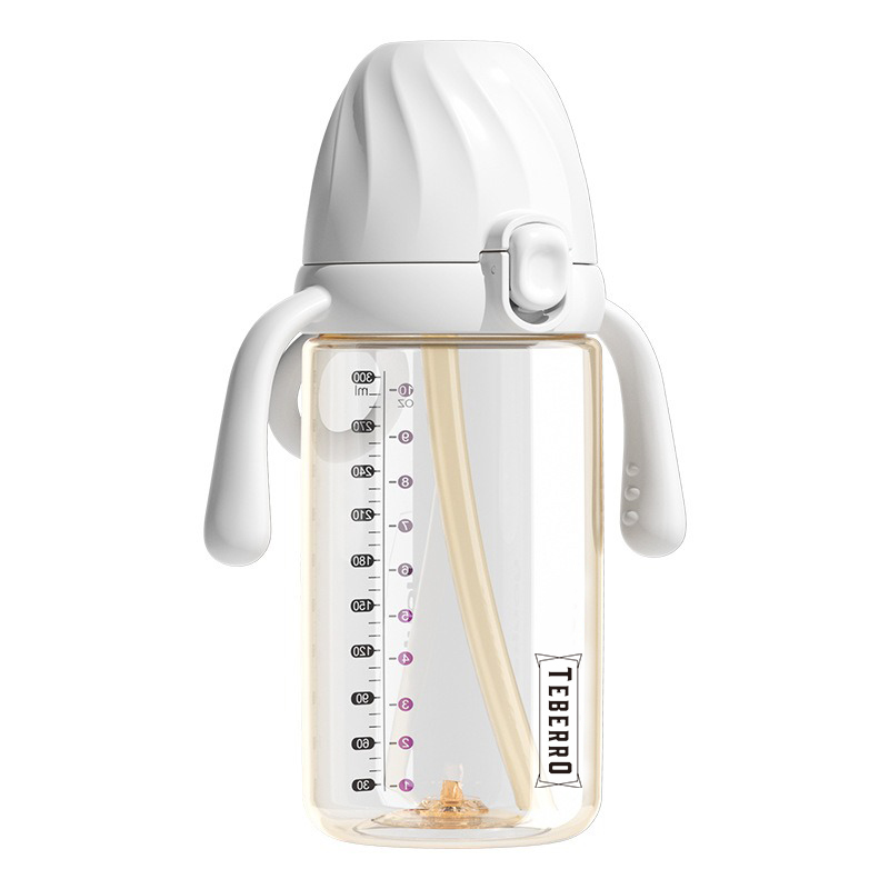 Teberro Baby Bottle - PPSU Material, Dual - Handle, One - Click Flip, Clear Gradient Markings (3)