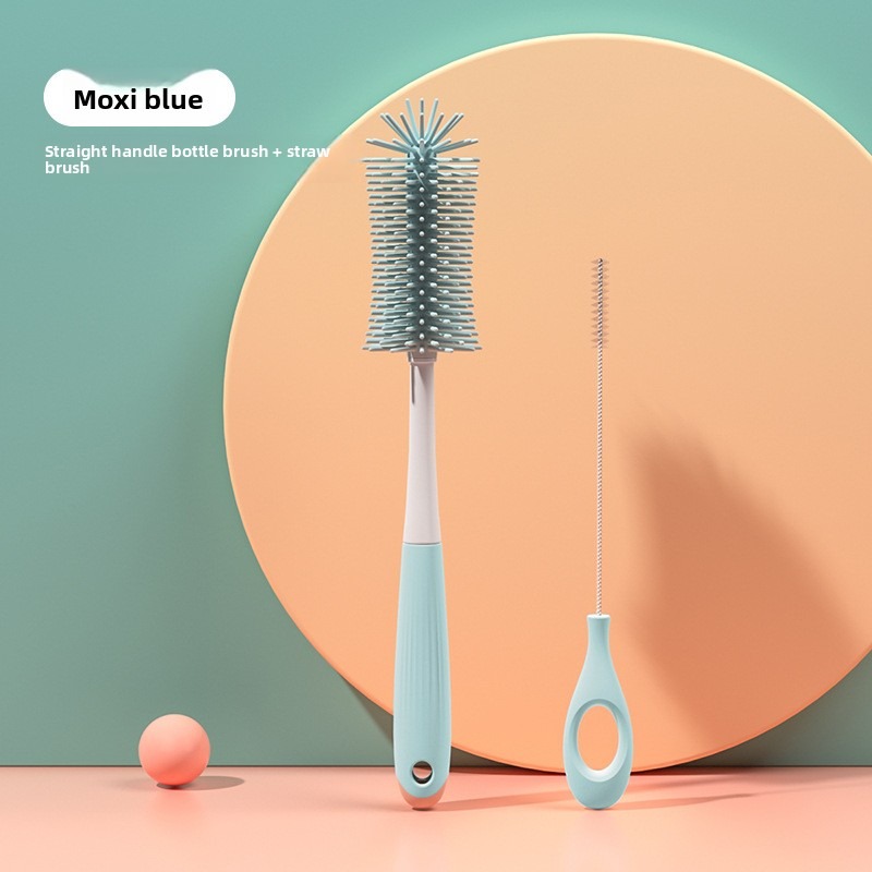 Teberro Cleaning Brush Set - Rotating Bottle Brush, Straw Brush & Pacifier Brush, Ergonomic Grip Design (10)