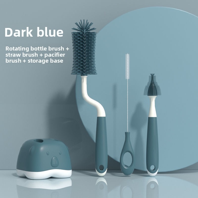 Teberro Cleaning Brush Set - Rotating Bottle Brush, Straw Brush & Pacifier Brush, Ergonomic Grip Design (2)