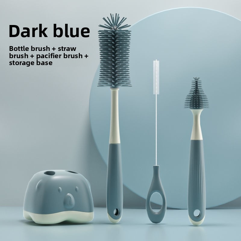 Teberro Cleaning Brush Set - Rotating Bottle Brush, Straw Brush & Pacifier Brush, Ergonomic Grip Design (5)