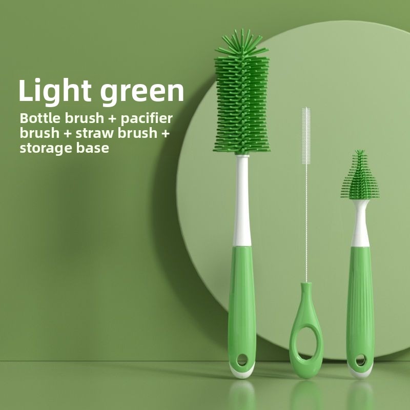 Teberro Cleaning Brush Set - Rotating Bottle Brush, Straw Brush & Pacifier Brush, Ergonomic Grip Design (7)