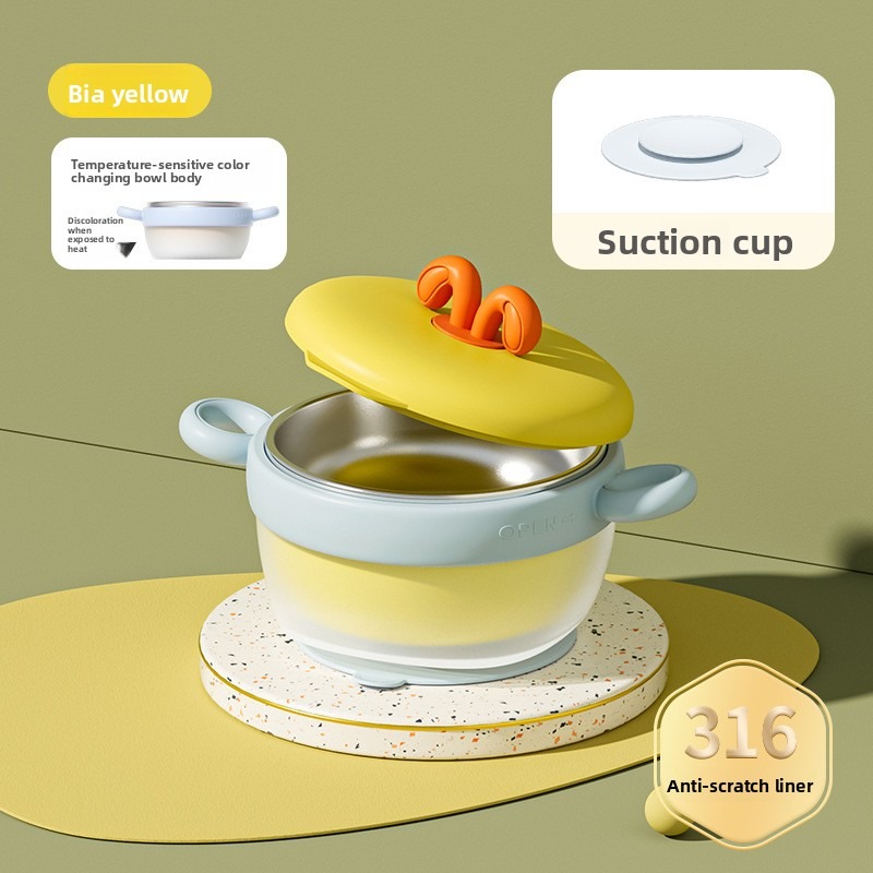 Teberro Insulated Baby Bowl - Cute Crab - Shaped Design with Anti - slip Base (5)