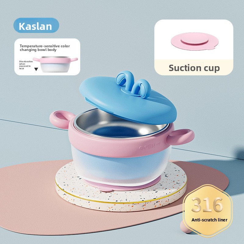 Teberro Insulated Baby Bowl - Cute Crab - Shaped Design with Anti - slip Base (7)