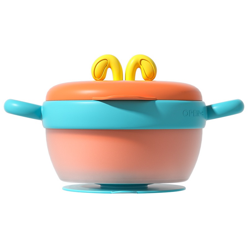 Teberro Insulated Baby Bowl - Cute Crab - Shaped Design with Anti - slip Base (9)