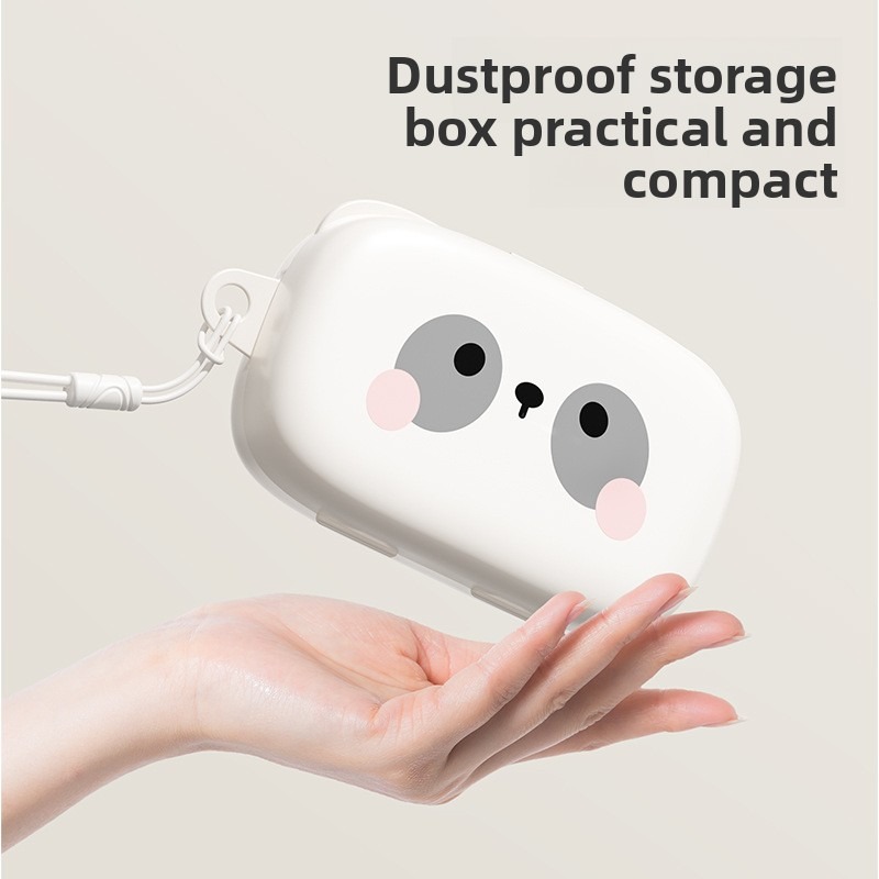 Teberro Portable 7 - Piece Baby Bottle Cleaning Set - Cute Panda - Themed Storage Box, Multiple Brushes & Drying Racks, Ideal for Travel (6)