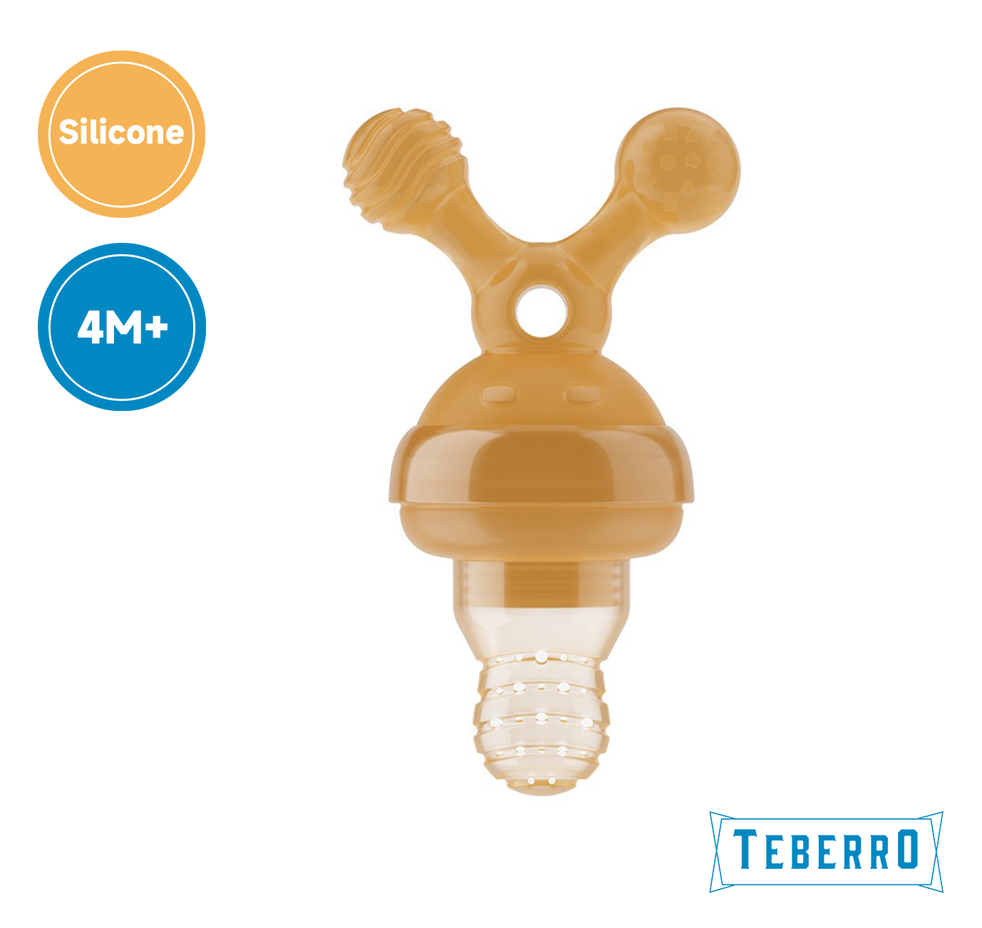 Teberro Multi - Function Baby Pacifier - Unique Y - Shape Design, BPA - Free Silicone, Soothing Texture for Oral Development & Ideal for Early Food Introduction